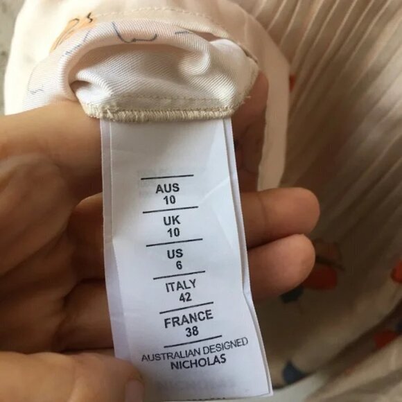 NEW NICHOLAS Smocked Floral Midi Skirt Size US 6 - Picture 13 of 14